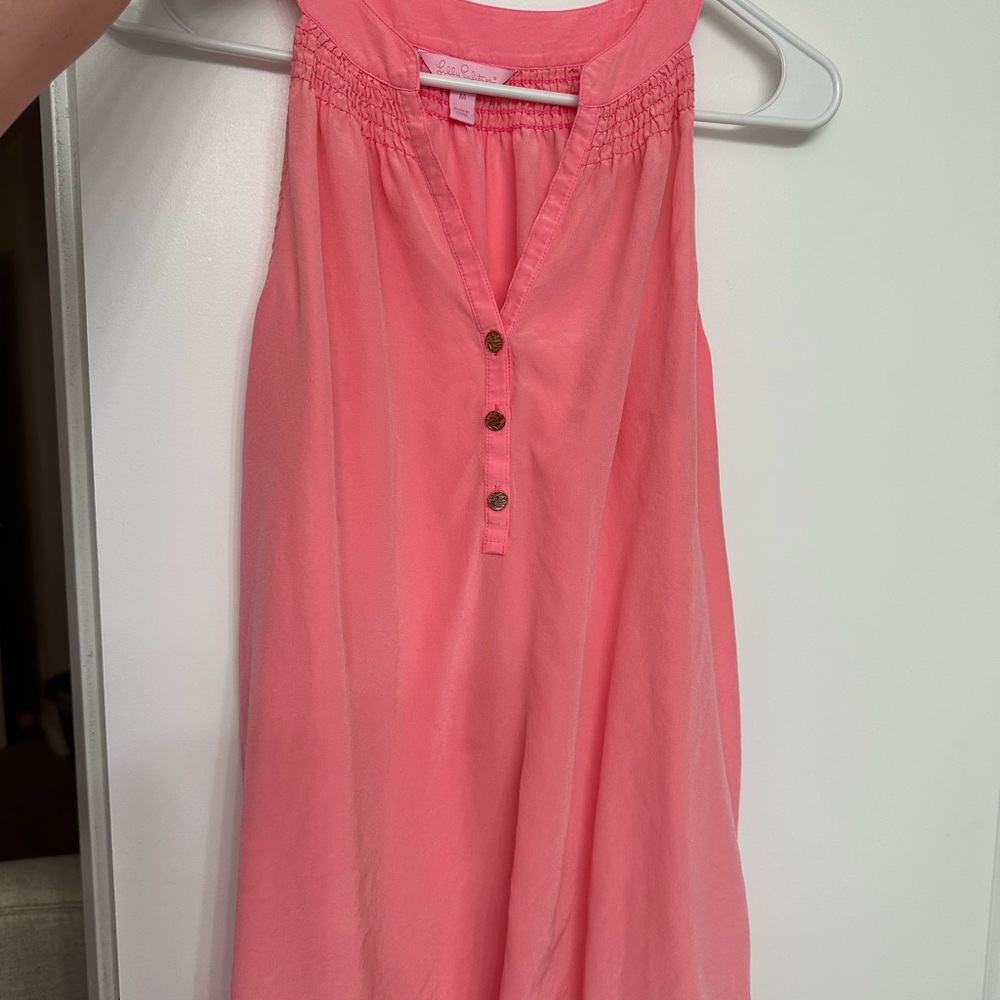 Lilly Pulitzer Pink Sleeveless Polo Blouse